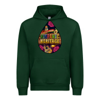 Forest Green teardrop Hispanic Heritage Urban Hoodie - BundleAndBundleShop