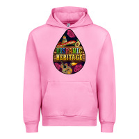 Fuchsia Pink teardrop Hispanic Heritage Urban Hoodie - BundleAndBundleShop