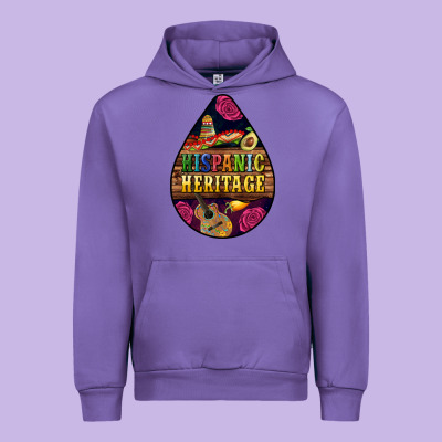 Teardrop Hispanic Heritage Urban Hoodie Designed By Bundleandbundleshop