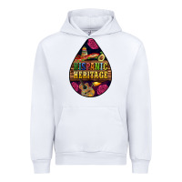 White teardrop Hispanic Heritage Urban Hoodie - BundleAndBundleShop