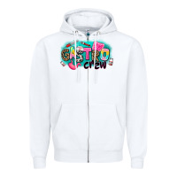 White gastro crew Zipper Hoodie - AdoDesignShop