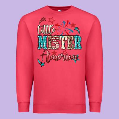 Little Mister America Premium Sweatshirt Designed By Nancycooperartshop