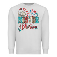 Dove Grey little mister america Premium Sweatshirt - NancyCooperArtShop