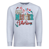 Heather Grey little mister america Premium Sweatshirt - NancyCooperArtShop
