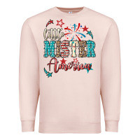 Pale Pink little mister america Premium Sweatshirt - NancyCooperArtShop