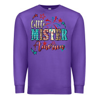 Purple little mister america Premium Sweatshirt - NancyCooperArtShop