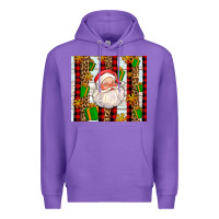 Purple santa with gifts Premium Hoodie - AdoDesignShop