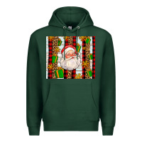 Sports Green santa with gifts Premium Hoodie - AdoDesignShop