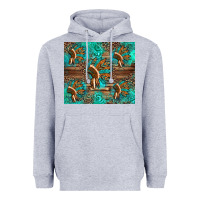 Heather Grey indian headdress Heavyweight Hoodie - Artiststas