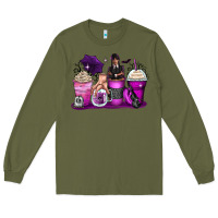 Army Green wednesday coffee cups Long Sleeve Tee - Zillion Design Studio