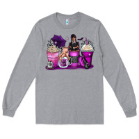 Heather Grey wednesday coffee cups Long Sleeve Tee - Zillion Design Studio