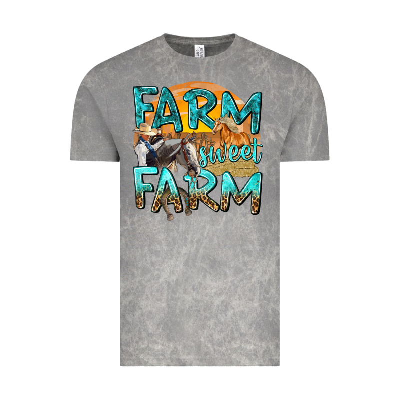 Farm Sweet Farm With Horses Vintage Tee by texasbilliewilder | Teevron