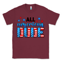 Burgundy All American dude Classic Tee - Neo Western