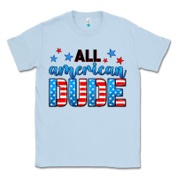 Dusty Blue All American dude Classic Tee - Neo Western