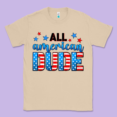 All American Dude Classic Tee Designed By Neo Western