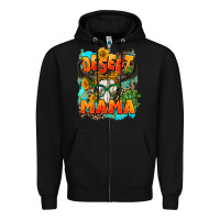 Black desert mama   leopard Zipper Hoodie - AdoDesignShop