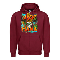 Burgundy desert mama   leopard Zipper Hoodie - AdoDesignShop