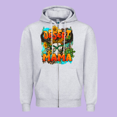 Desert Mama   Leopard Zipper Hoodie Designed By Adodesignshop