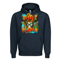 Navy desert mama   leopard Zipper Hoodie - AdoDesignShop