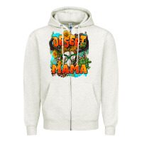 Oatmeal Heather desert mama   leopard Zipper Hoodie - AdoDesignShop