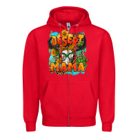 Red desert mama   leopard Zipper Hoodie - AdoDesignShop
