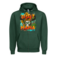 Sports Green desert mama   leopard Zipper Hoodie - AdoDesignShop
