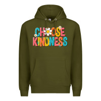 Army Green choose kindness Premium Hoodie - NancyCooperArtShop