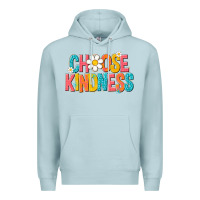 Blue Mist choose kindness Premium Hoodie - NancyCooperArtShop