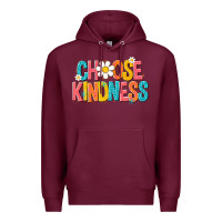 Burgundy choose kindness Premium Hoodie - NancyCooperArtShop
