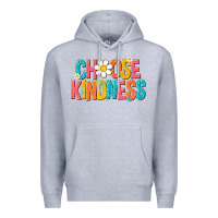 Heather Grey choose kindness Premium Hoodie - NancyCooperArtShop