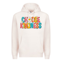 Pale Pink choose kindness Premium Hoodie - NancyCooperArtShop