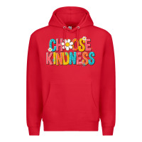 Red choose kindness Premium Hoodie - NancyCooperArtShop