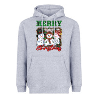 Heather Grey merry christmas snowman Heavyweight Hoodie - AdoDesignShop