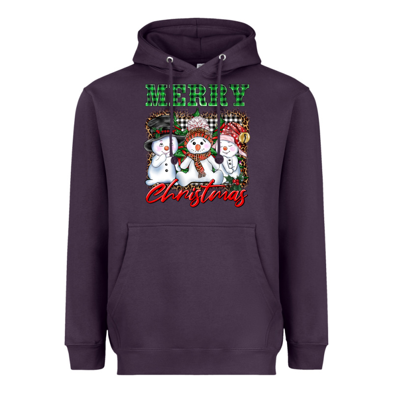 Merry Christmas Snowman Heavyweight Hoodie by AdoDesignShop | Teevron