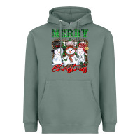 Sage merry christmas snowman Heavyweight Hoodie - AdoDesignShop