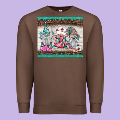 Nurse Gnomies Tumbler Premium Sweatshirt Designed By Barkaloodesign