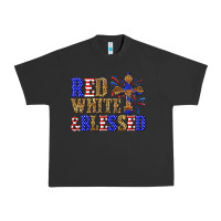 Pigment Black red white and blessed Urban Heavy Tee - texasbilliewilder
