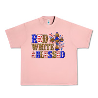 Salmon red white and blessed Urban Heavy Tee - texasbilliewilder