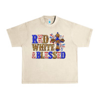 Sandshell red white and blessed Urban Heavy Tee - texasbilliewilder