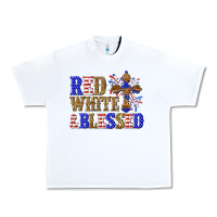 White red white and blessed Urban Heavy Tee - texasbilliewilder
