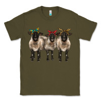 Army Green 3 sheeps suffolk ewe with bandana Classic Tee - BarkalooDesign