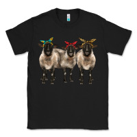 Black 3 sheeps suffolk ewe with bandana Classic Tee - BarkalooDesign