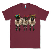 Burgundy 3 sheeps suffolk ewe with bandana Classic Tee - BarkalooDesign