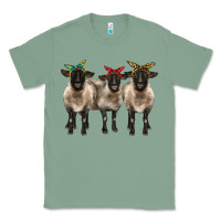 Sage 3 sheeps suffolk ewe with bandana Classic Tee - BarkalooDesign