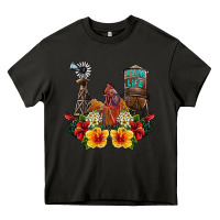 Asphalt farm life rooster Heavy Core Tee - SublimationCraftShop