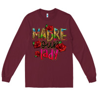 Burgundy madre our lady Long Sleeve Tee - CTS Tumbler Store