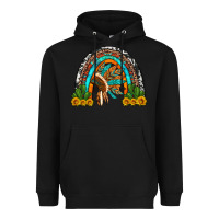 Black indian headdress cactus and sunflowers rainbow Heavyweight Hoodie - Artiststas