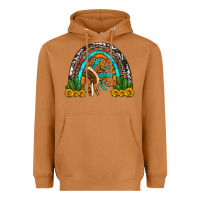 Meerkat indian headdress cactus and sunflowers rainbow Heavyweight Hoodie - Artiststas