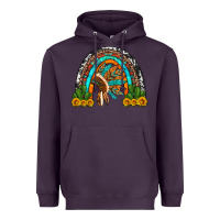 Plum indian headdress cactus and sunflowers rainbow Heavyweight Hoodie - Artiststas