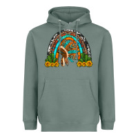 Sage indian headdress cactus and sunflowers rainbow Heavyweight Hoodie - Artiststas